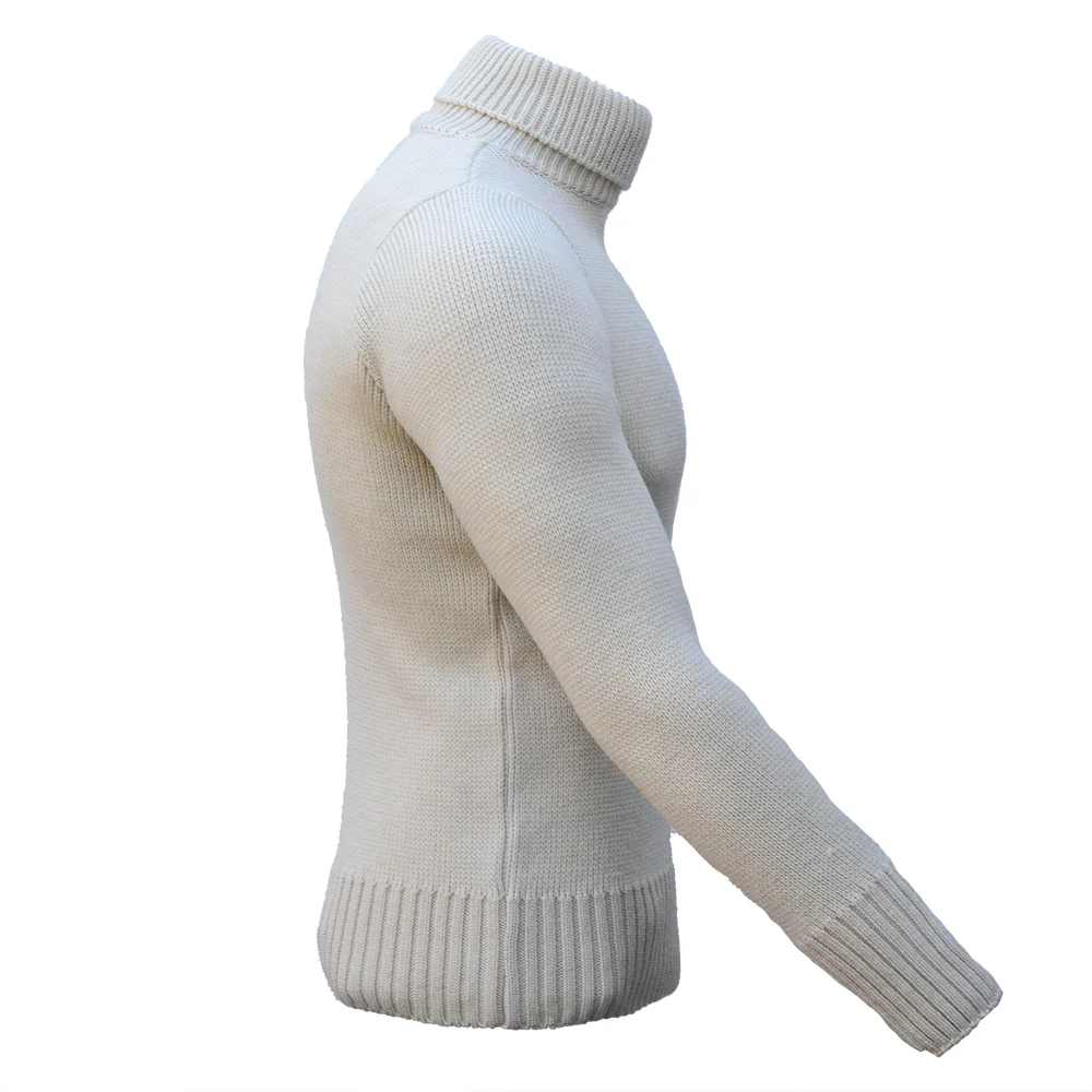 100% Merino Wool Fitted Submariner Sweater - Image 3