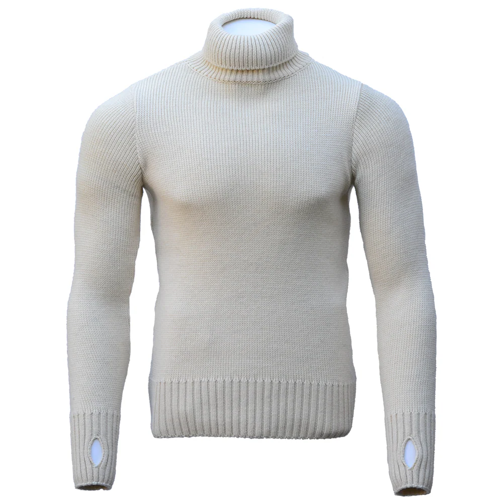 100% Merino Wool Fitted Submariner Sweater - Image 4