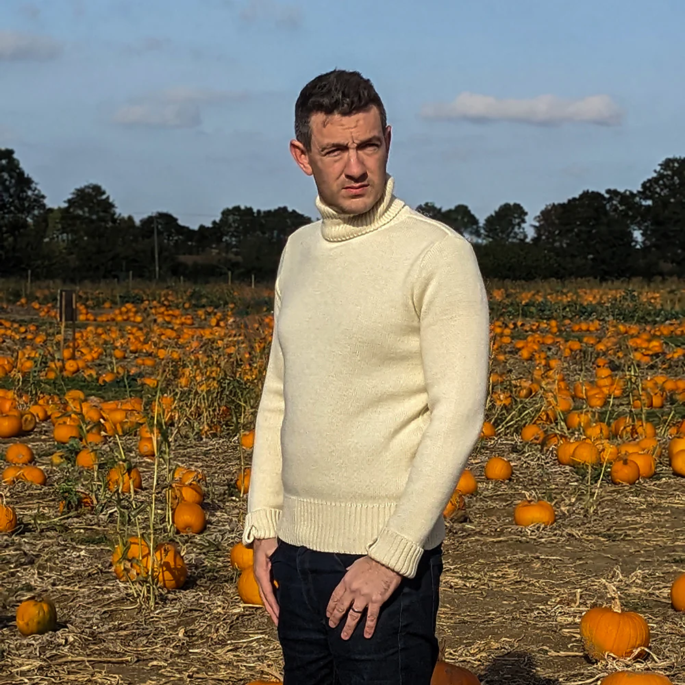 100% Merino Wool Fitted Submariner Sweater - Image 7