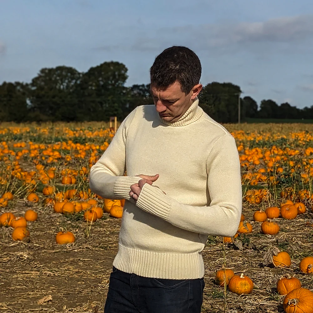 100% Merino Wool Fitted Submariner Sweater - Image 9
