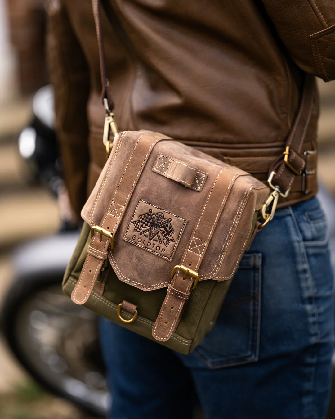 Canvas & Leather Tank Bag - Large - Image 19