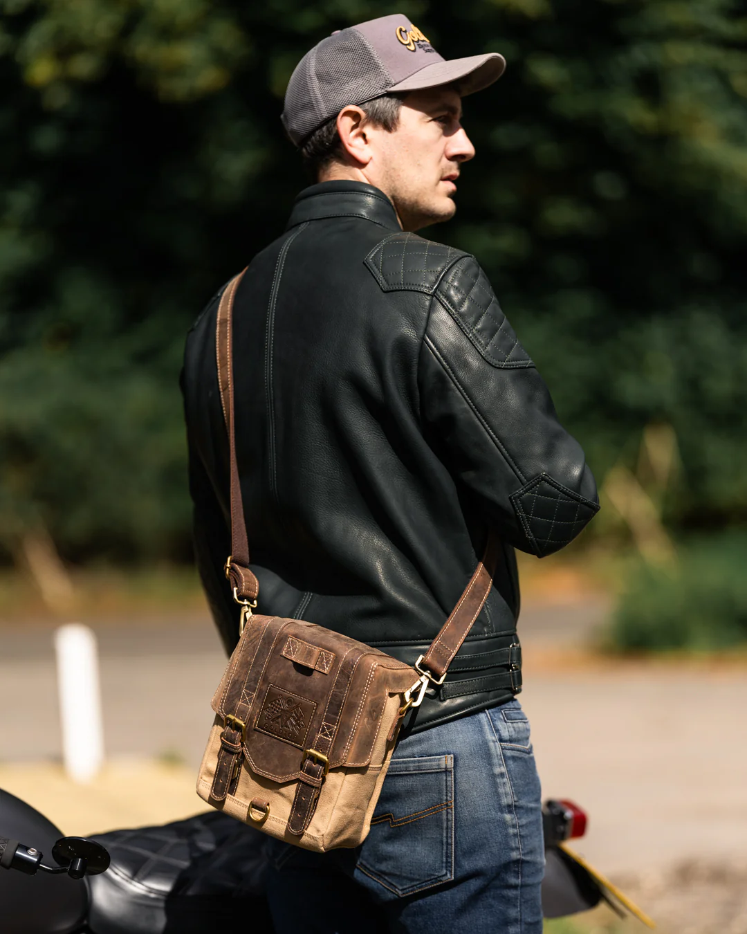 Canvas & Leather Tank Bag - Large - Image 5