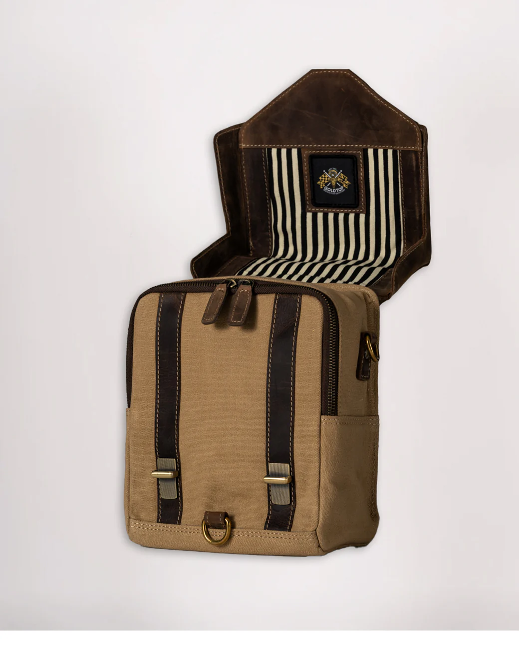 Canvas & Leather Tank Bag - Large - Image 9