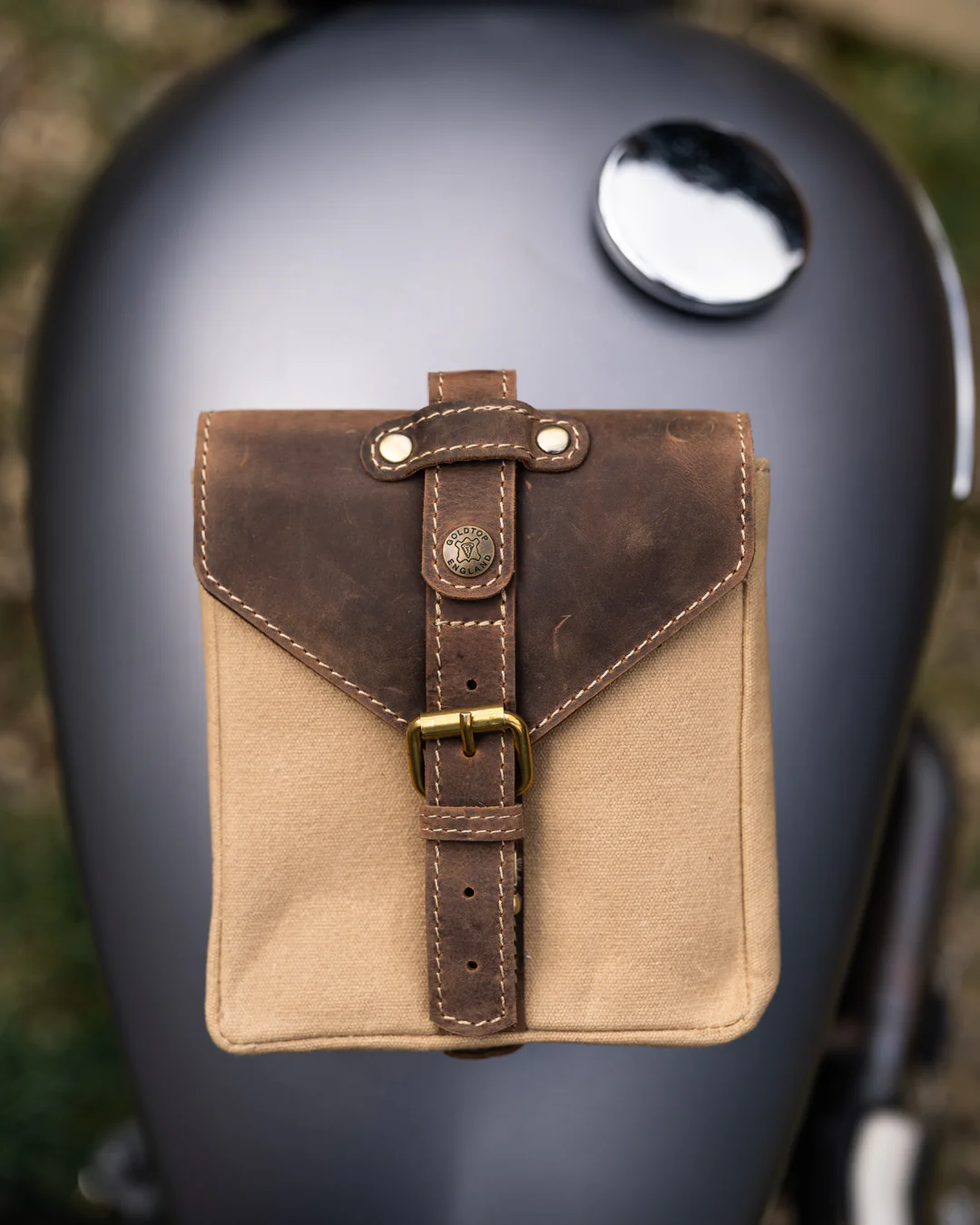 Canvas & Leather Tank Bag - Small - Image 12