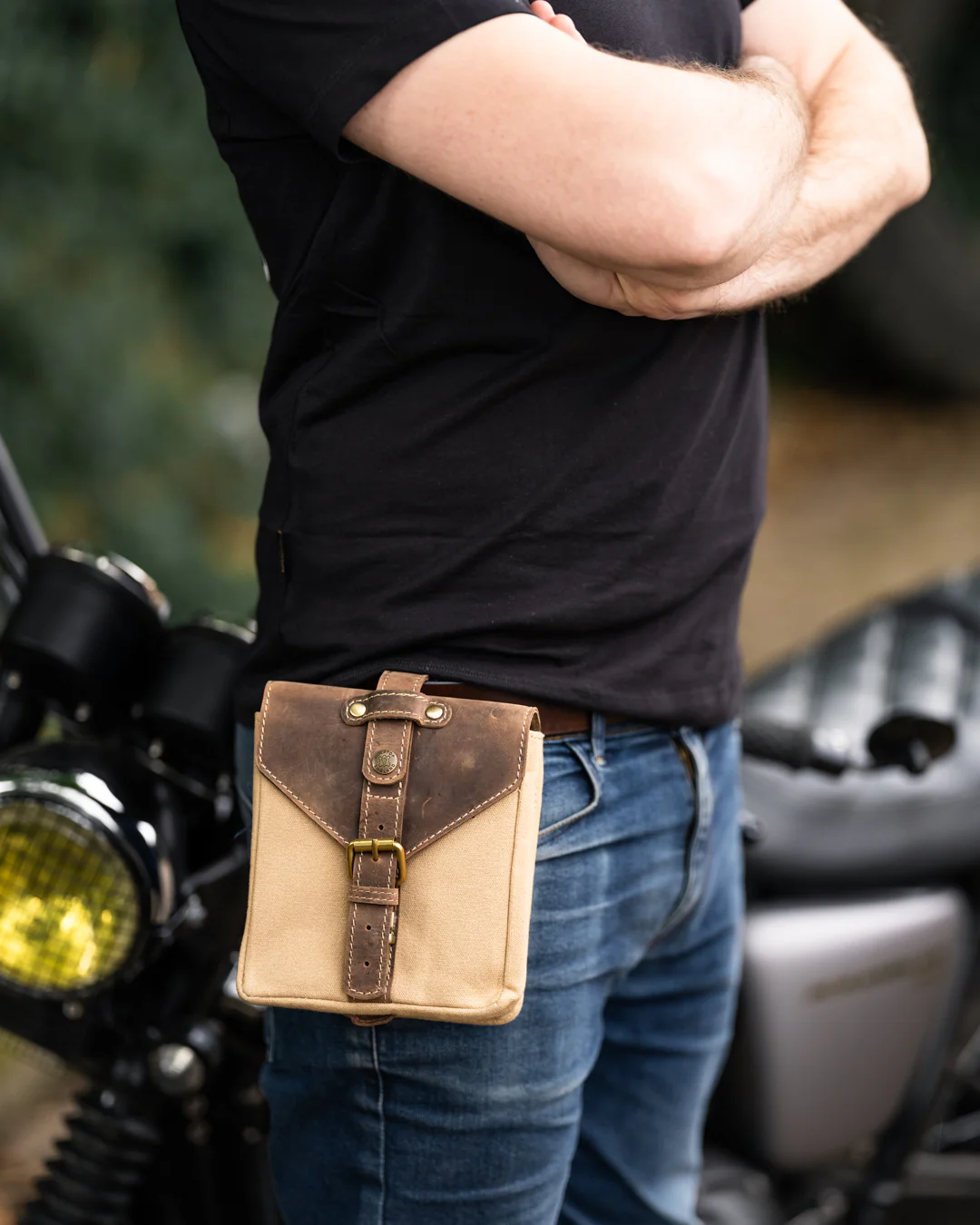 Canvas & Leather Tank Bag - Small - Image 13