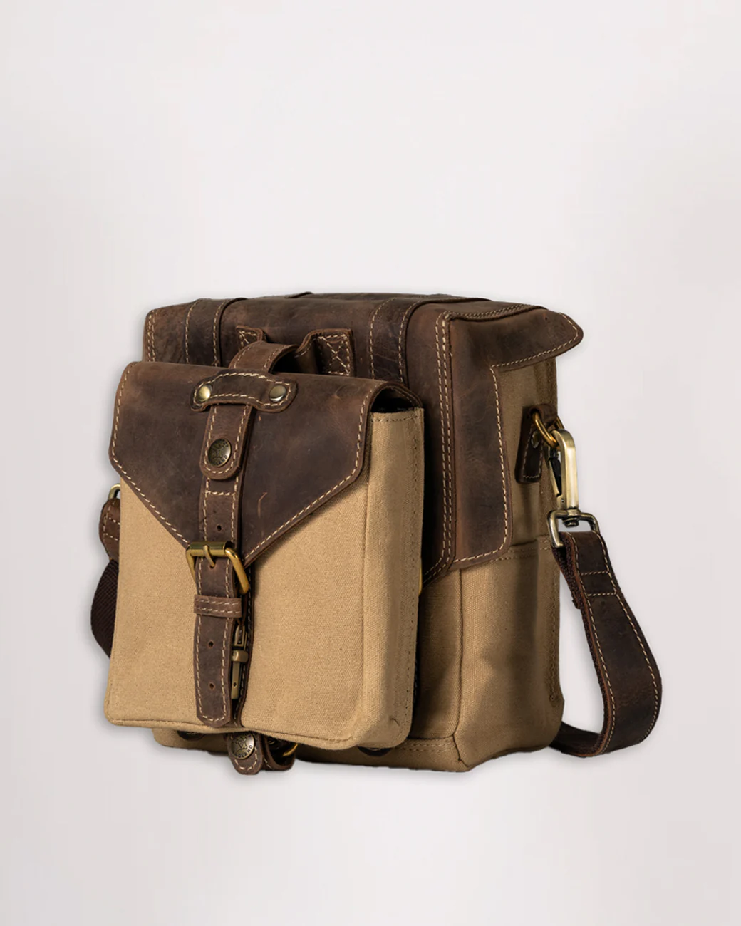 Canvas & Leather Tank Bag - Small - Image 17