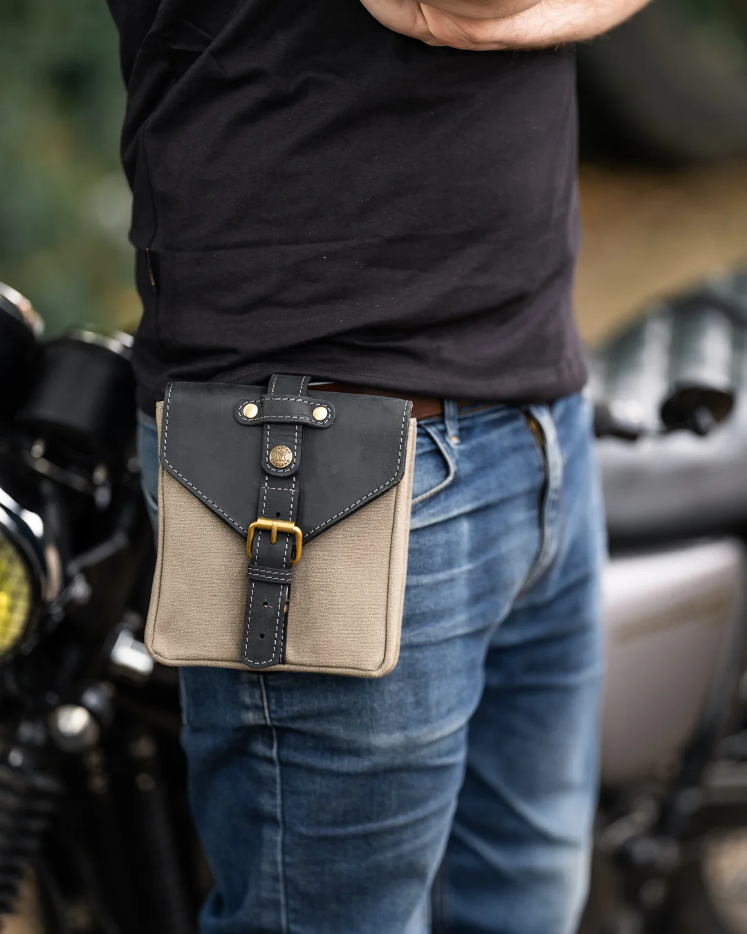 Canvas & Leather Tank Bag - Small - Image 22