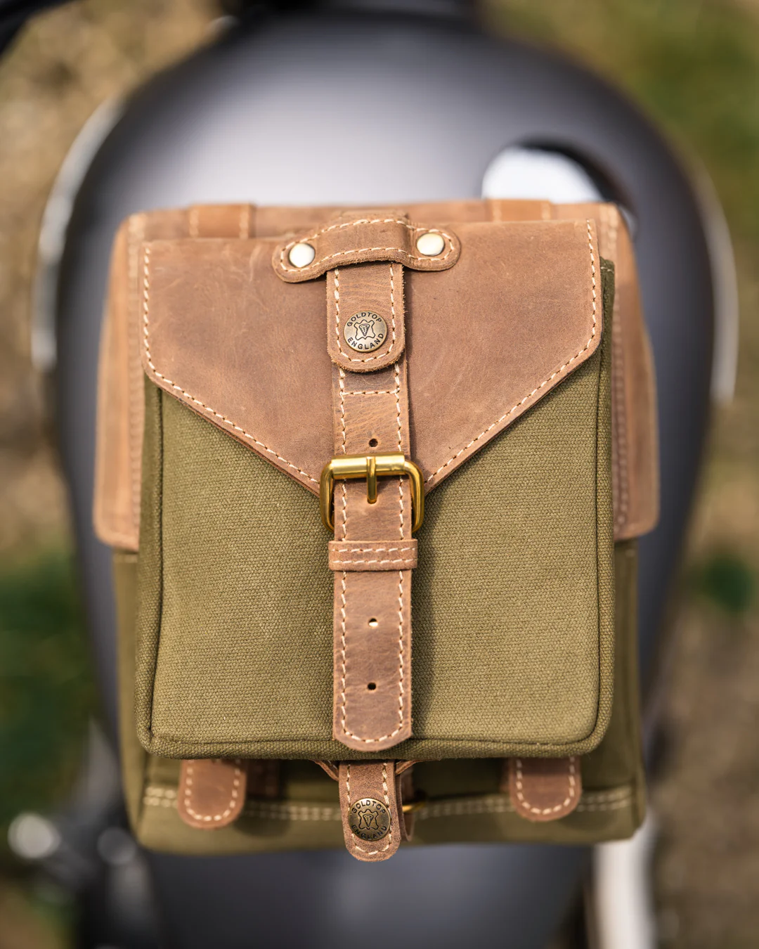 Canvas & Leather Tank Bag - Small - Image 5