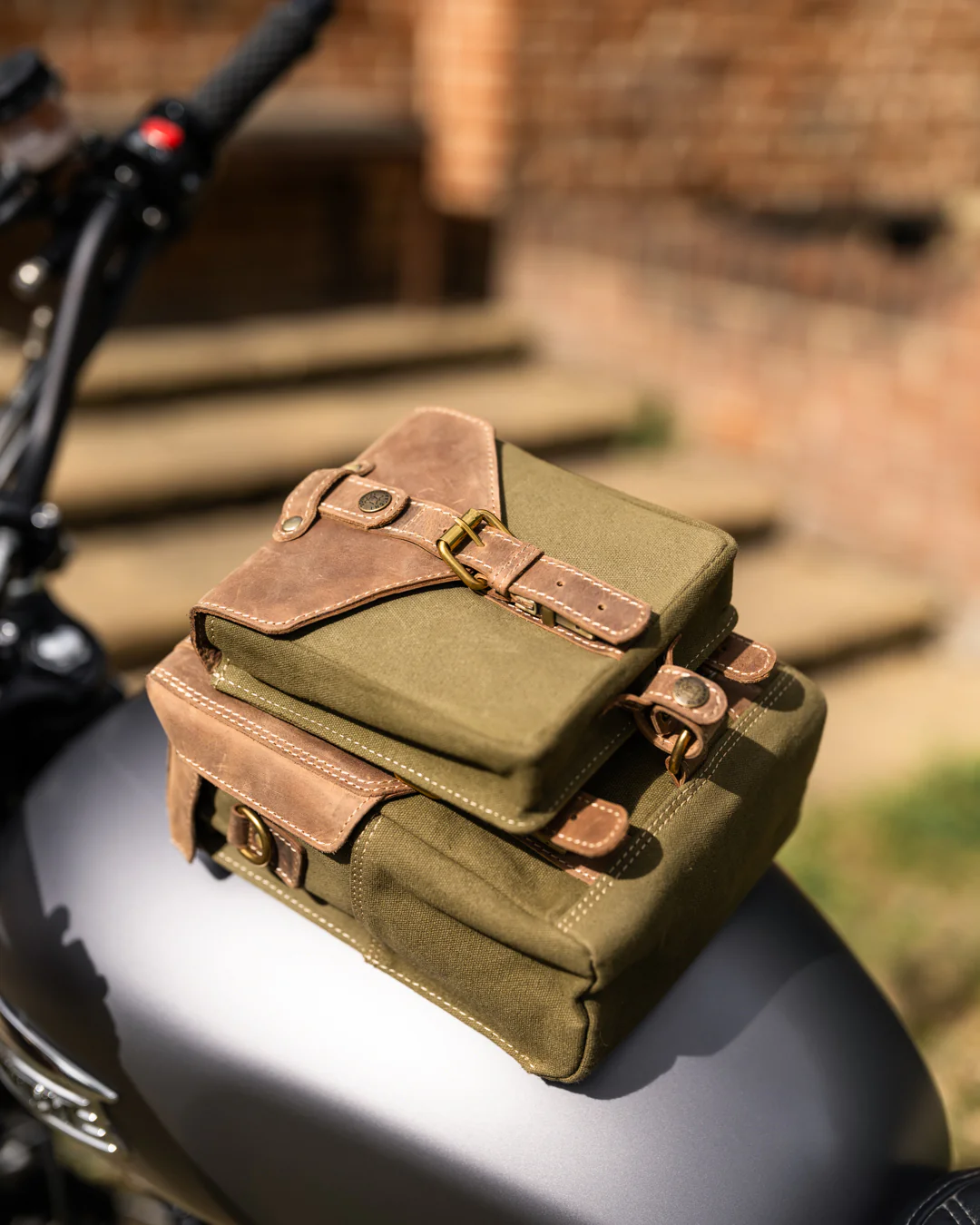 Canvas & Leather Tank Bag - Small - Image 6