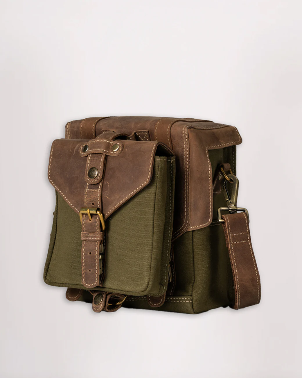 Canvas & Leather Tank Bag - Small - Image 9