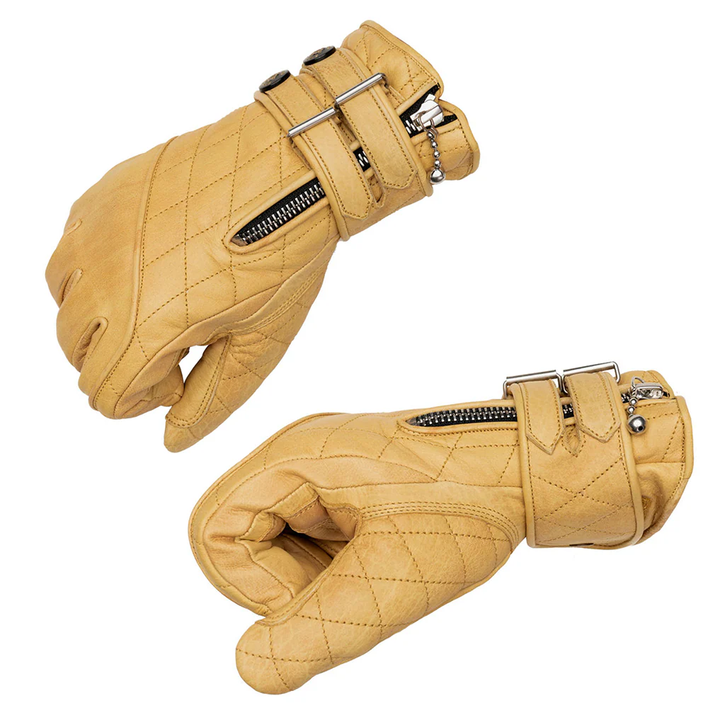 Quilted Cafe Racer Gloves - Image 16