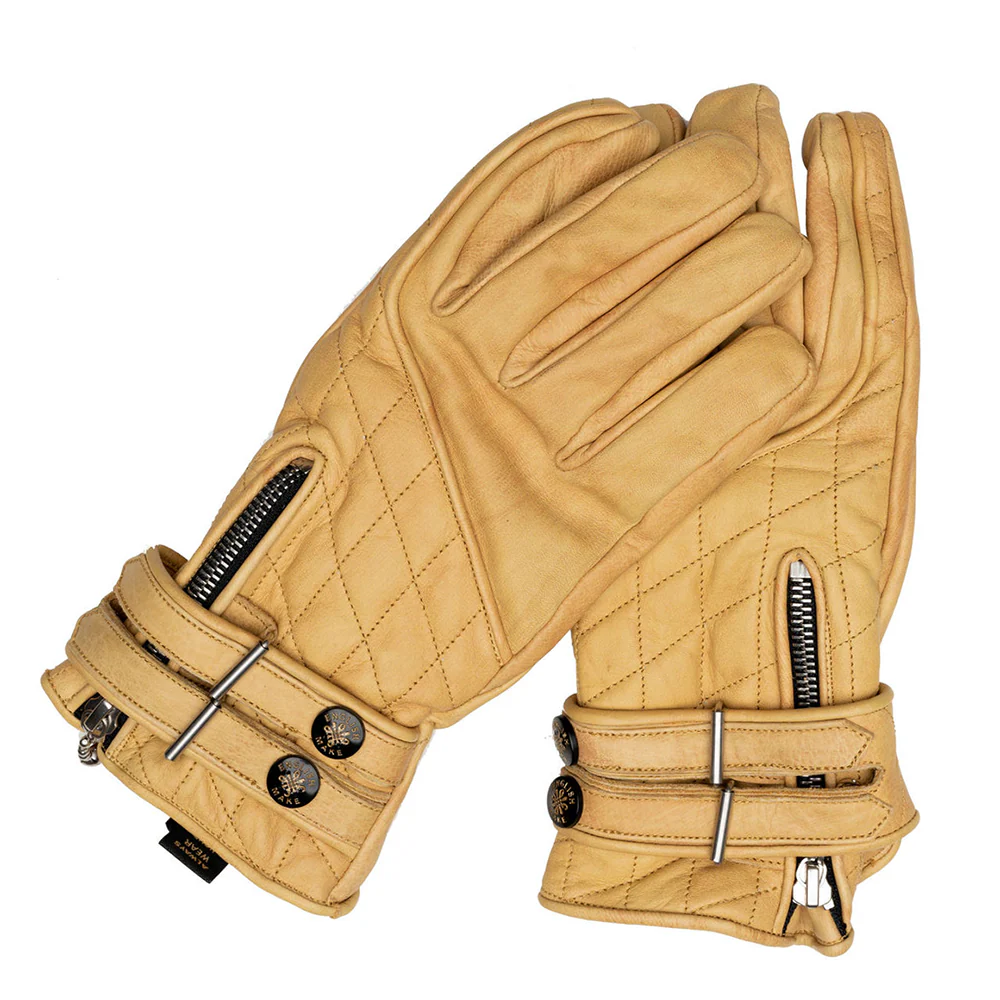 Quilted Cafe Racer Gloves - Image 17