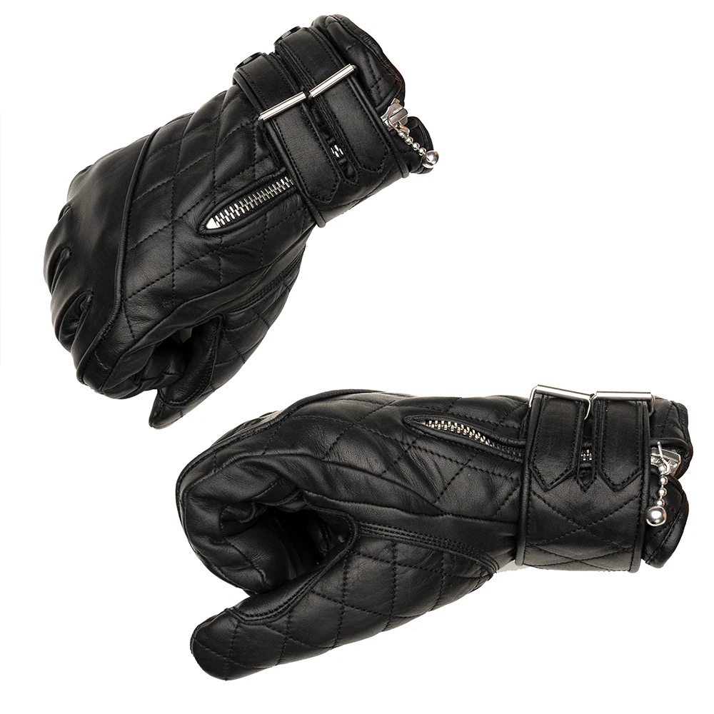 Quilted Cafe Racer Gloves - Image 4