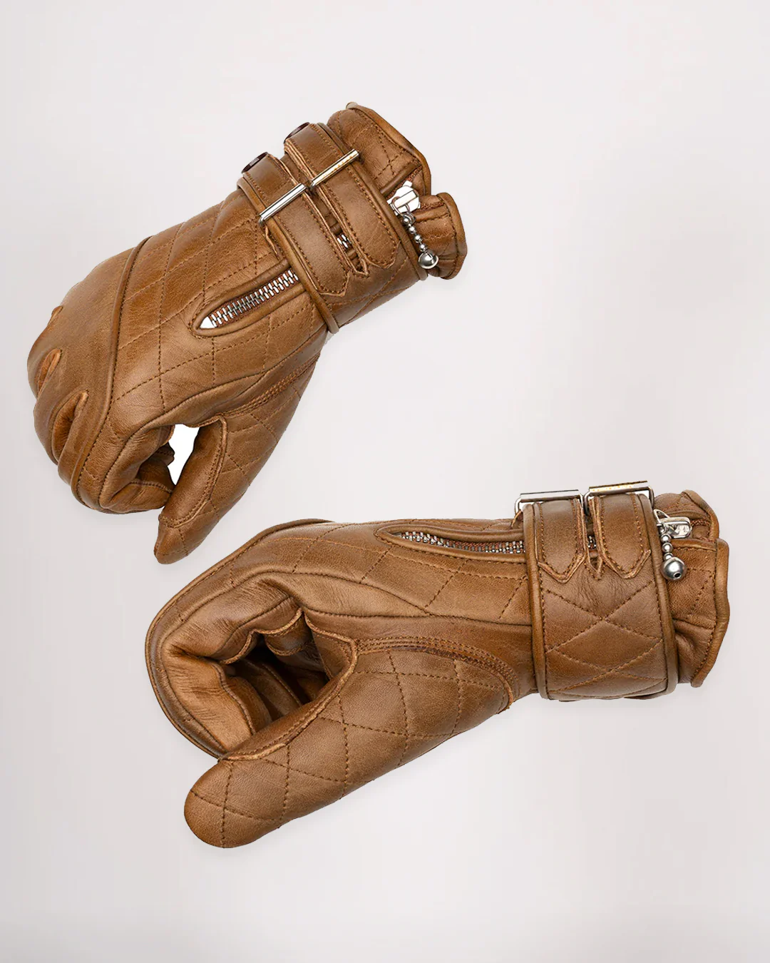 Quilted Cafe Racer Gloves - Image 7