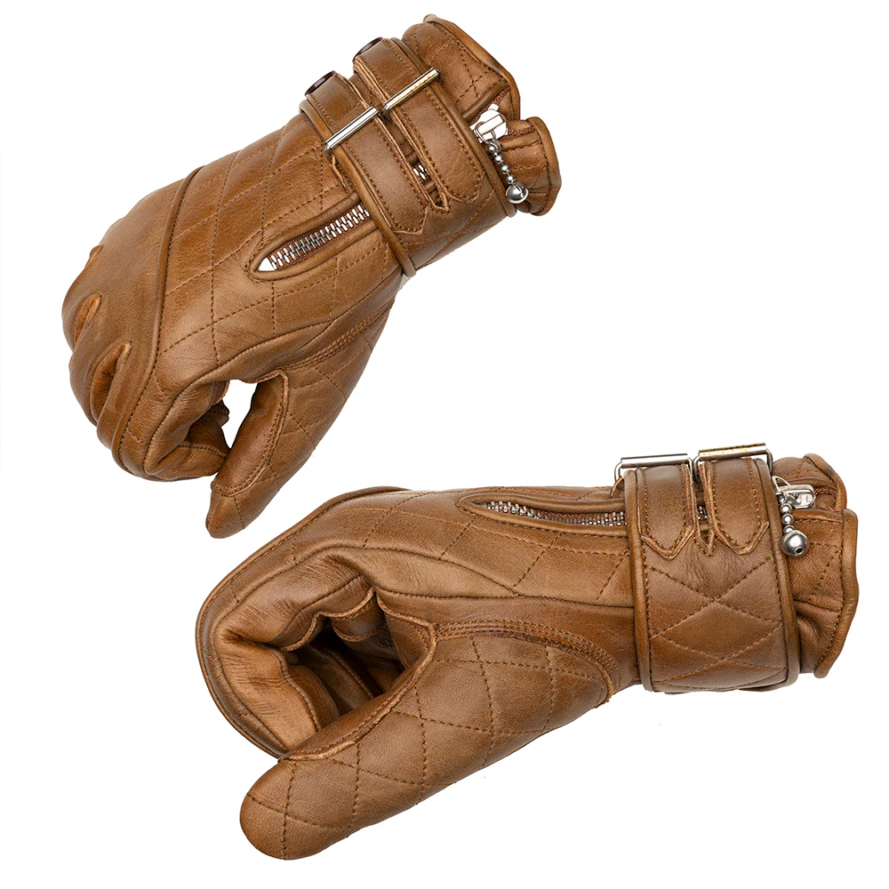Quilted Cafe Racer Gloves - Image 9