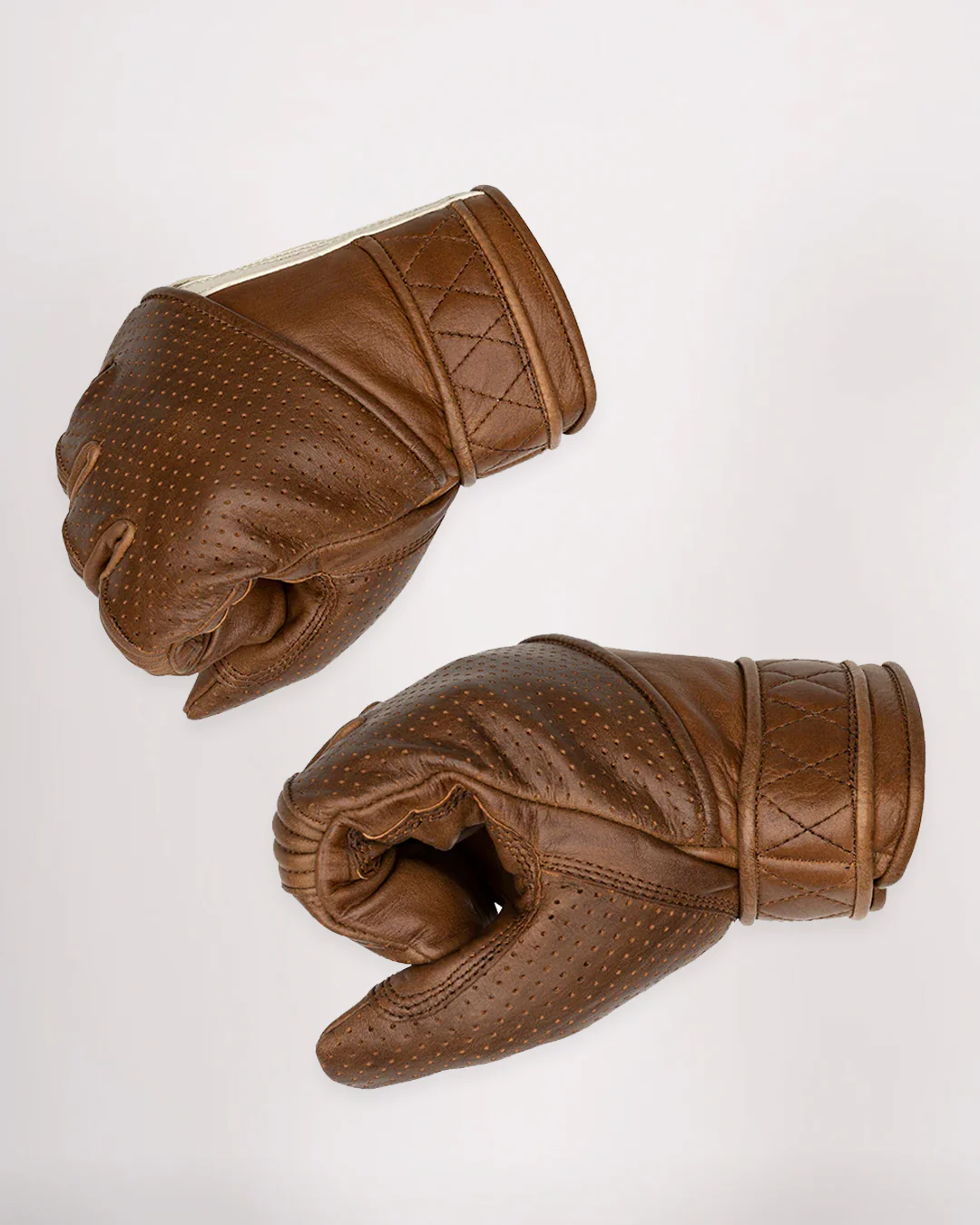 Short Racing Stripe Cafe Racer Gloves - Image 4