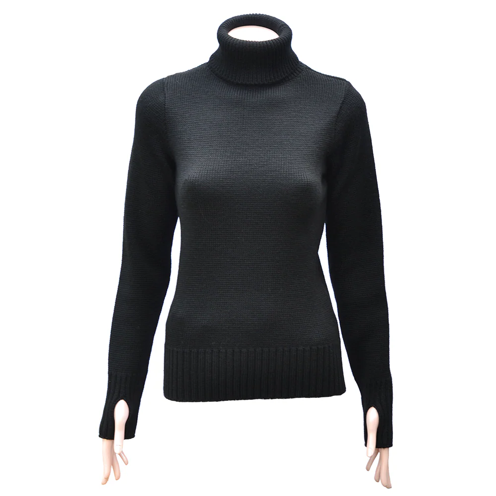 Women's Merino Wool Fitted Submariner Sweater - Image 14