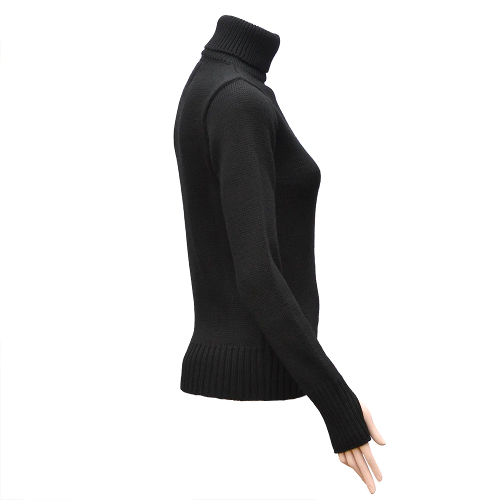 Women's Merino Wool Fitted Submariner Sweater - Image 15