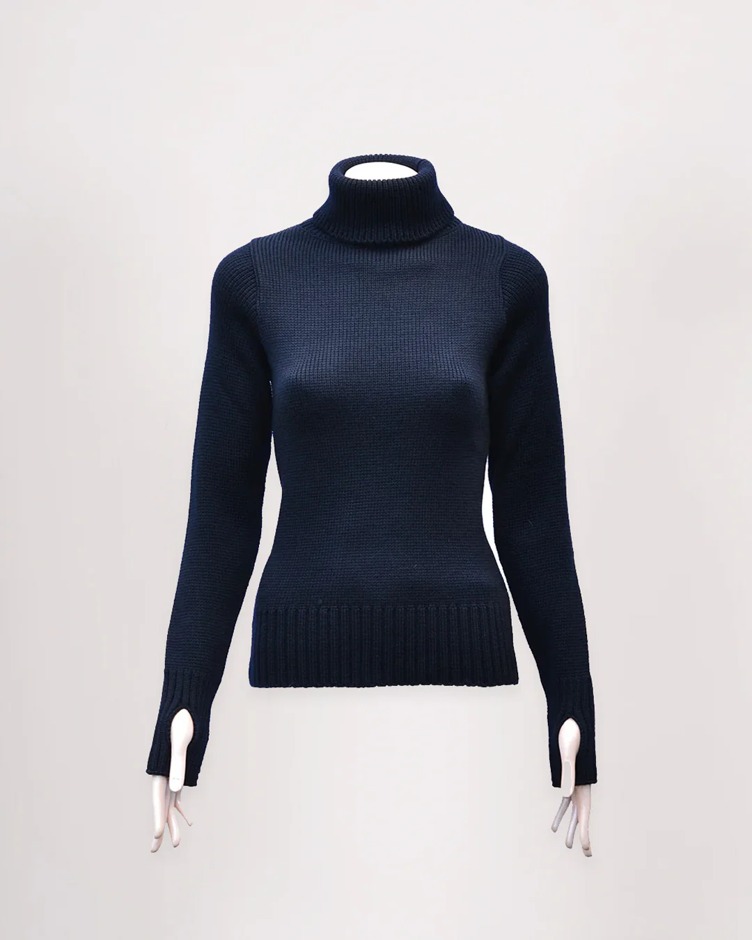 Women's Merino Wool Fitted Submariner Sweater - Image 6